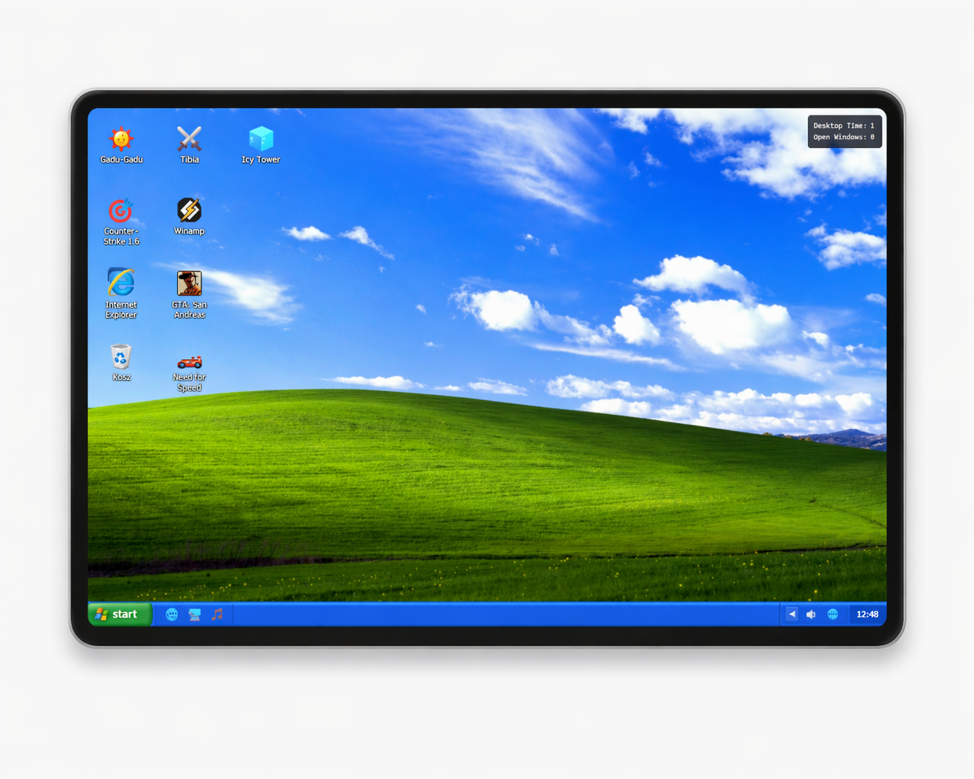 Browser-based Windows XP — custom window manager